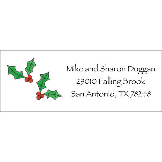 Holly Jolly Return Address Labels